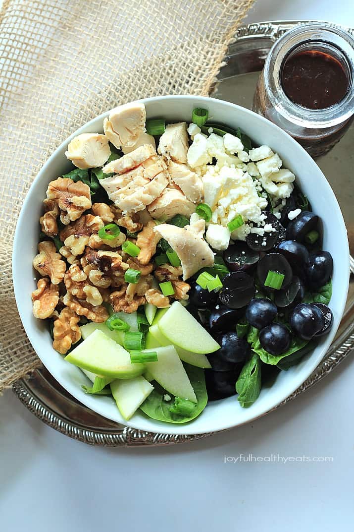 A Serving of Chopped Salad with Crumbled Feta Cheese As Seen From Above