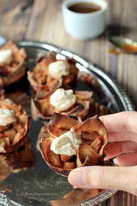 Image of Caramel Apple Pie Wonton Cups