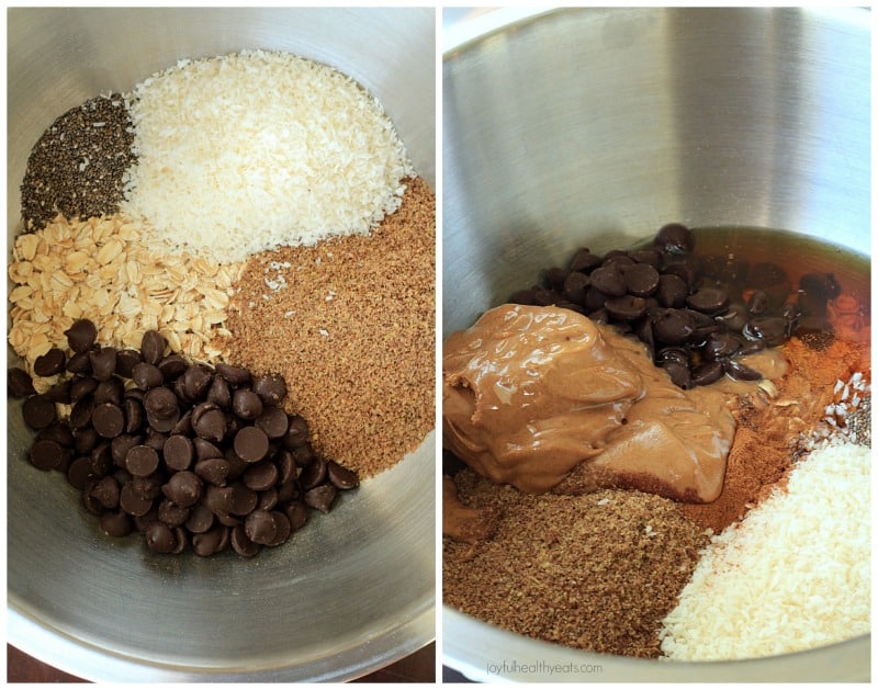 Image of Ingredients for No Bake Dark Chocolate Coconut Energy Bites