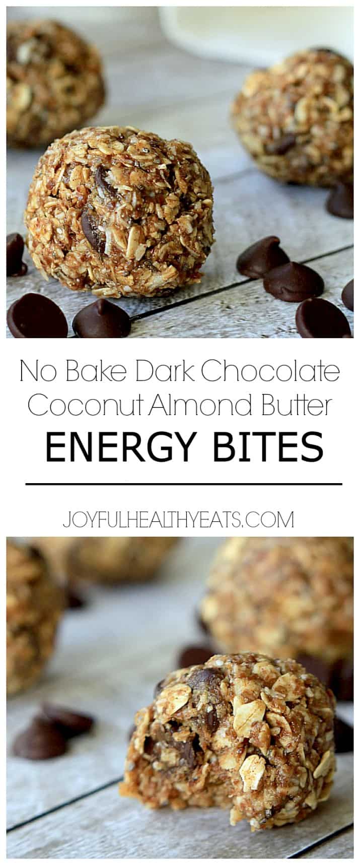 Title Image for No Bake Dark Chocolate Coconut Energy Bites