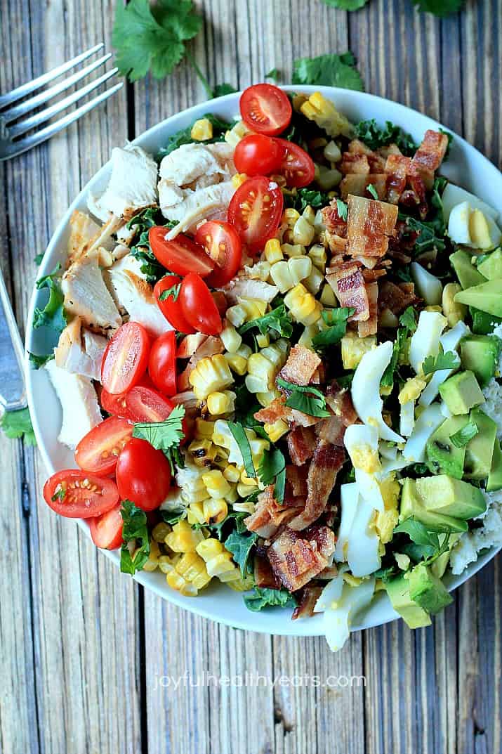 Image of a Southwestern Cobb Salad on a Plate