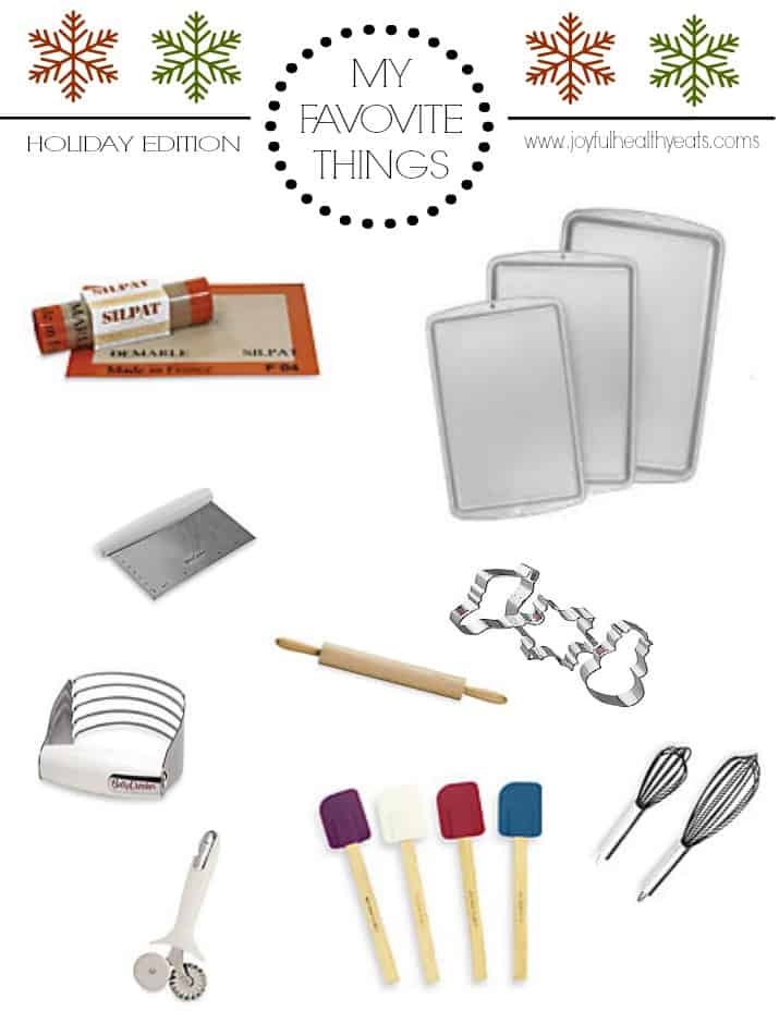 My Favorite Things Holiday Edition, including Pans, Siphalt Liners, a Rolling Pin, Cookie Cutters and Other Baking Supplies
