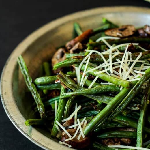 Roasted Green Beans & Mushrooms-3