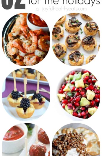 A Collage of Six Easy Appetizers for Celebrations
