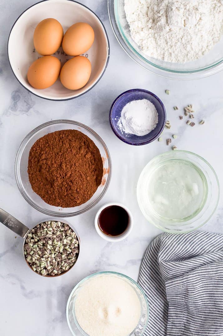 ingredients for chocolate cookies