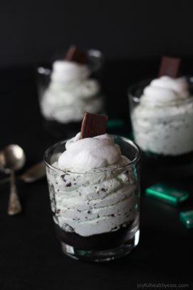 Image of Mini No Bake Mint Chocolate Chip Cheesecakes
