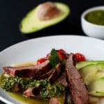 Image of Chili Rubbed Flank Steak with Chimichurri