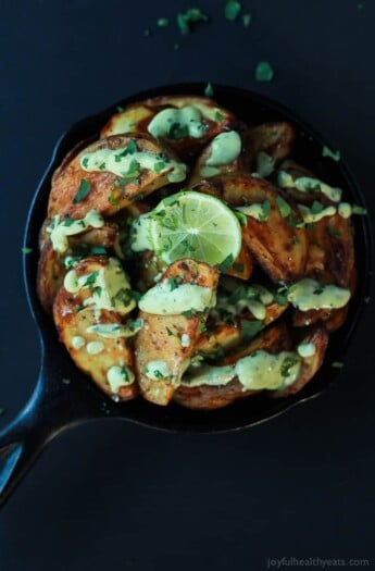 Image of Oven Roasted Potato Wedges with Avocado Wasabi Aioli