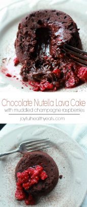 Chocolate Nutella Lava Cake with Muddled Champagne Raspberries_2
