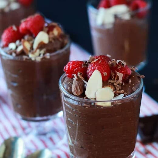 Chia Pudding, made with coconut milk, dates, darkc chocolate, and chia seeds! Perfect for a Valentine's Day Sweet Treat! | www.joyfulhealthyeats.com #dessert #vegan #dairyfree #sugarfree