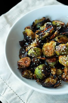 Honey Soy Roasted Brussels Sprouts-6