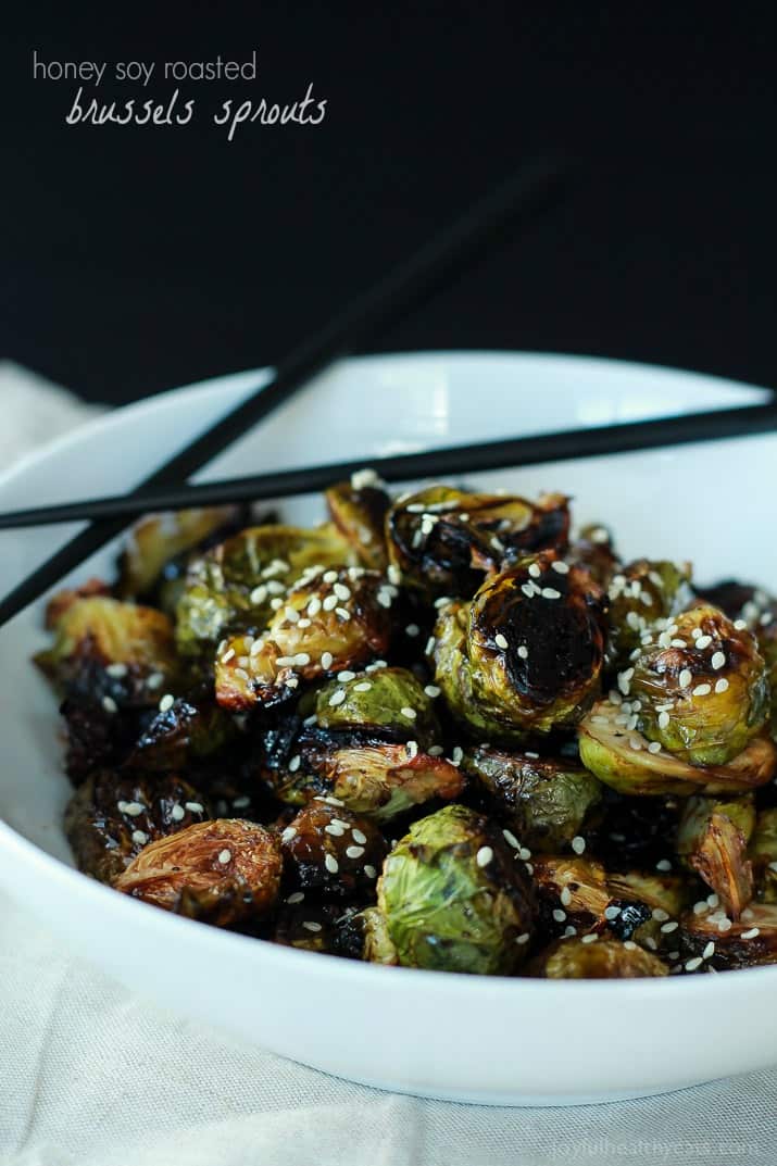 Honey Soy Roasted Brussels Sprouts