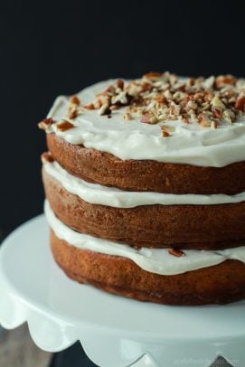 healthy hummingbird cake with cream cheese frosting