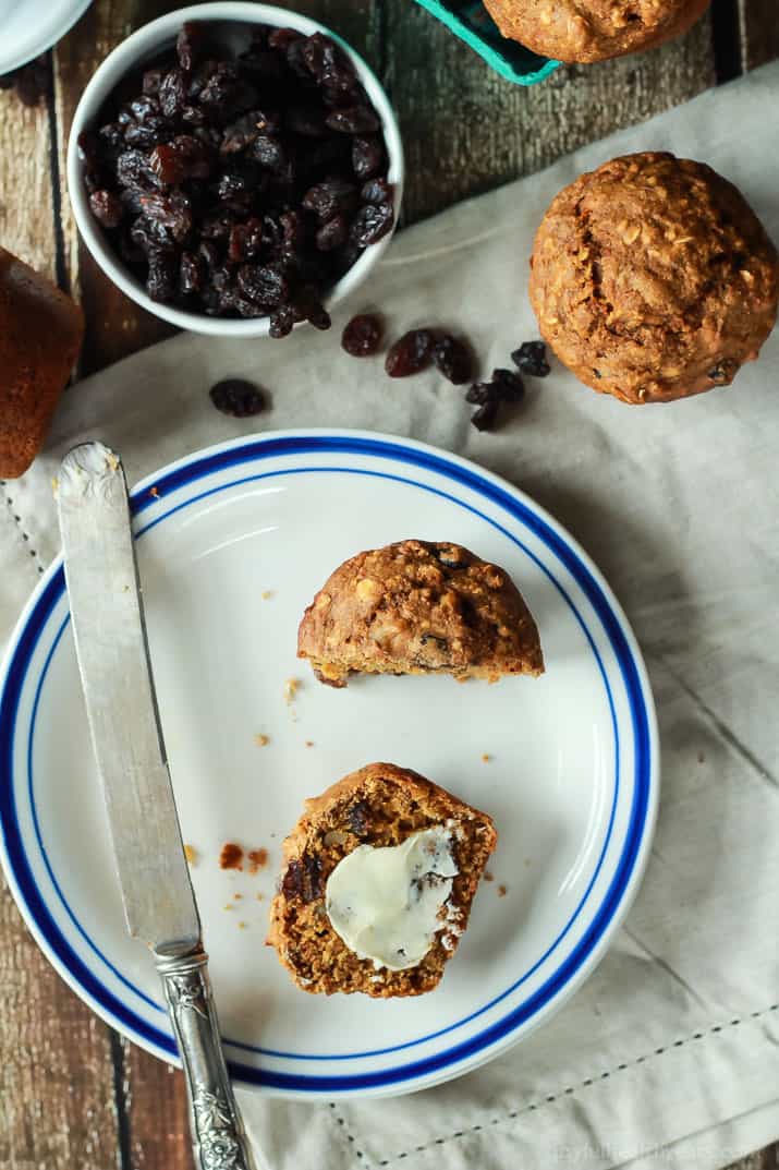 Moist Oat Carrot Cake Muffins with a secret ingredient, you need to try these! Any excuse to have cake in the morning! | joyfulhealthyeats.com #recipes #breakfast