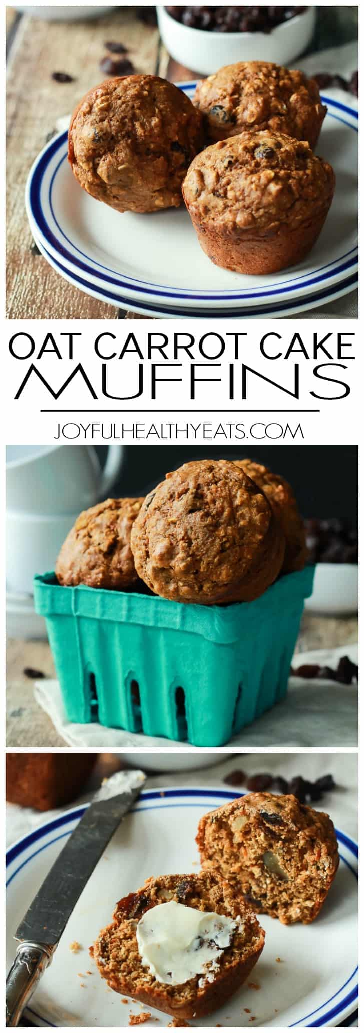 Moist Oat Carrot Cake Muffins with a secret ingredient, you need to try these! Any excuse to have cake in the morning! | joyfulhealthyeats.com #recipes #breakfast