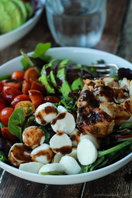 Avocado Caprese Chicken Salad with Balsamic Vinaigrette-6