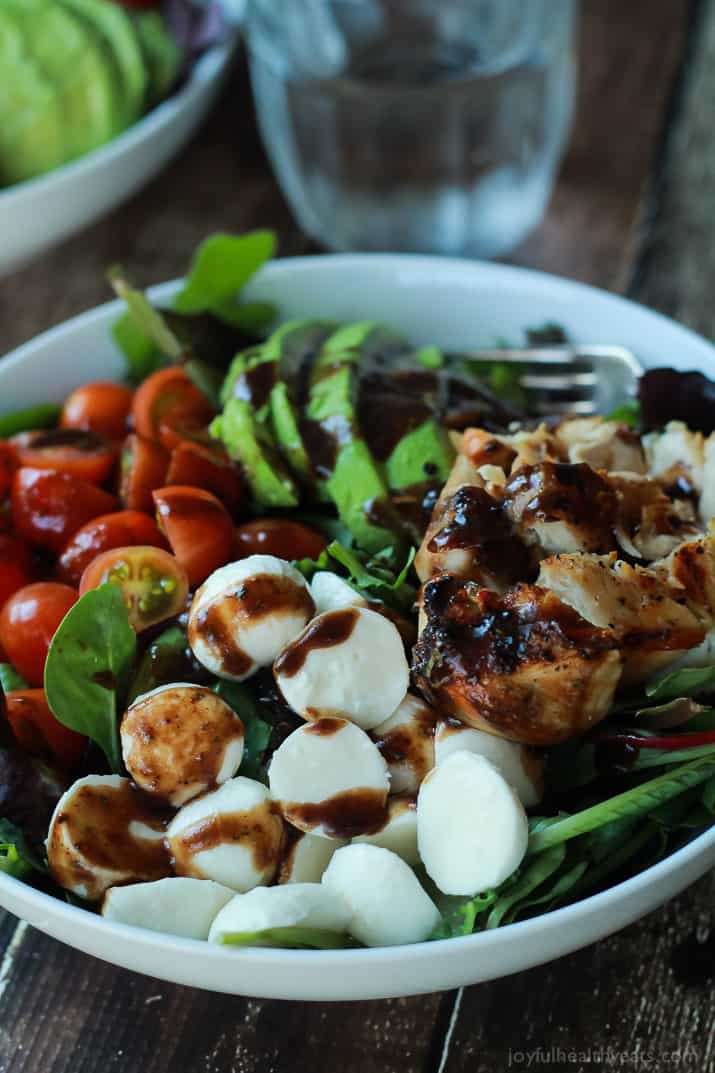 15 Minute Avocado Caprese Chicken Salad with Balsamic ... 15 Minute Avocado Ca