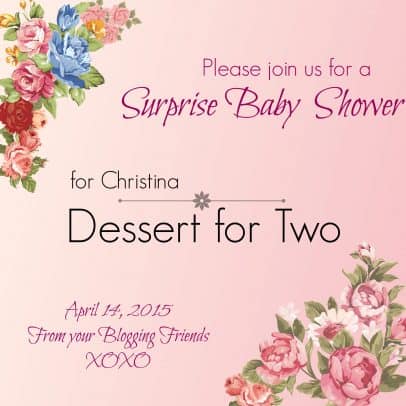 Promotional Flier for Christina's Virtual Baby Shower