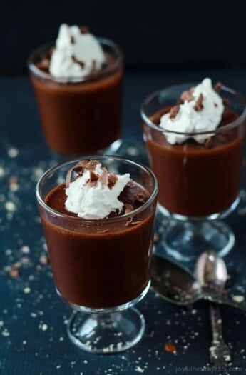 Three Servings of Homemade Peanut Butter Chocolate Mousse