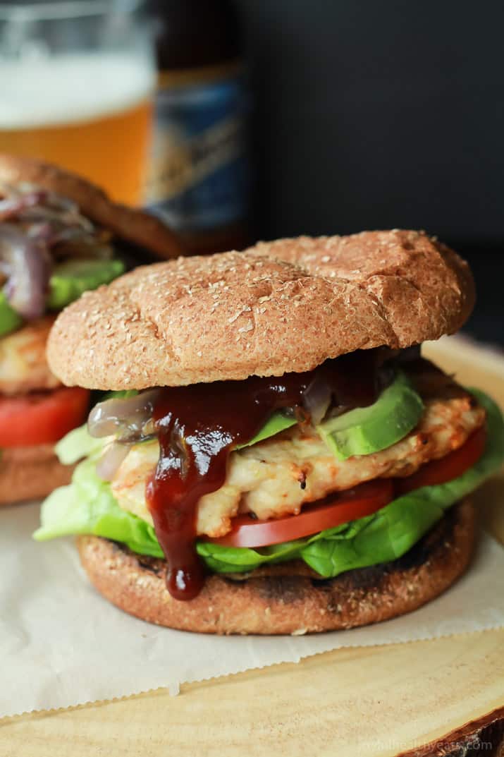 BBQ Chicken Burgers with Caramelized Onions | Best Barbecue Burger