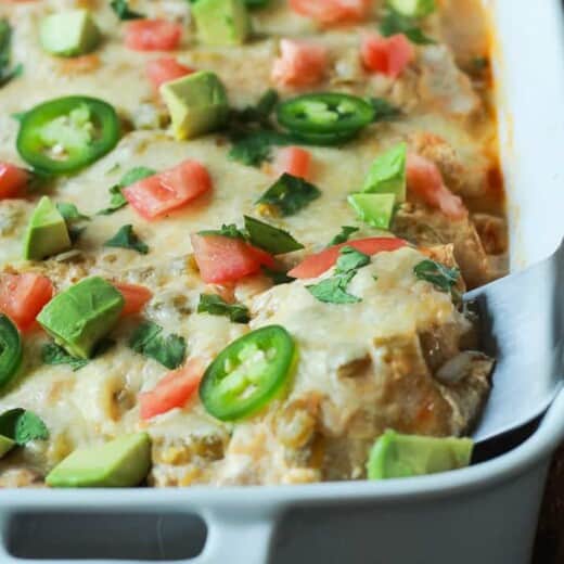 Image of Chicken Enchilada with Creamy Green Chili Sauce