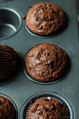 Double Chocolate Banana Muffins-2