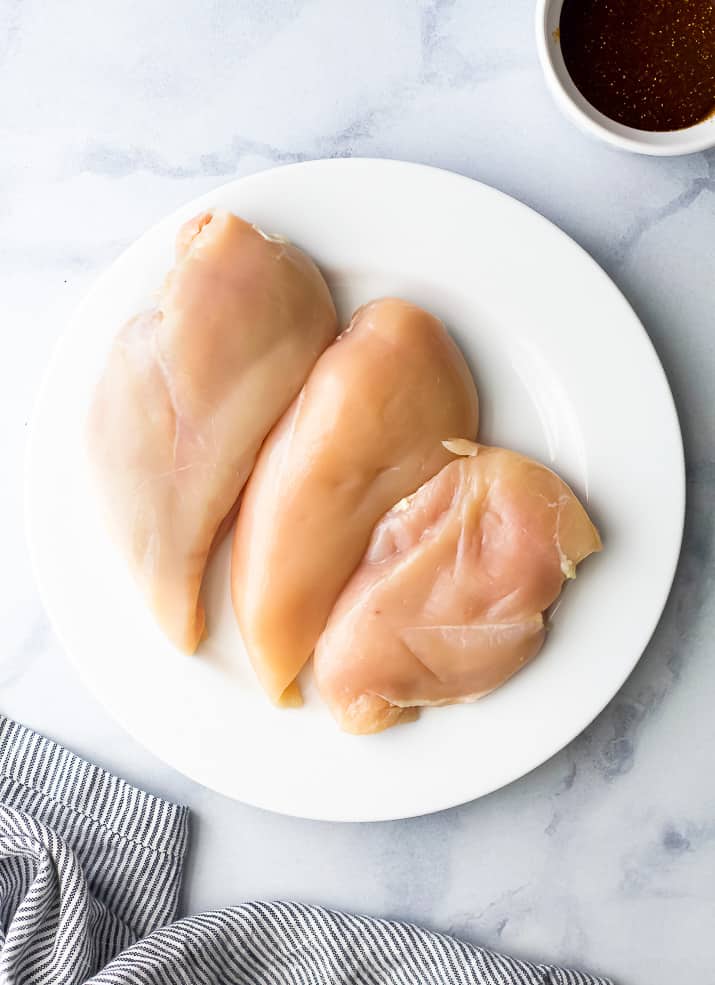 overhead photo of chicken breast