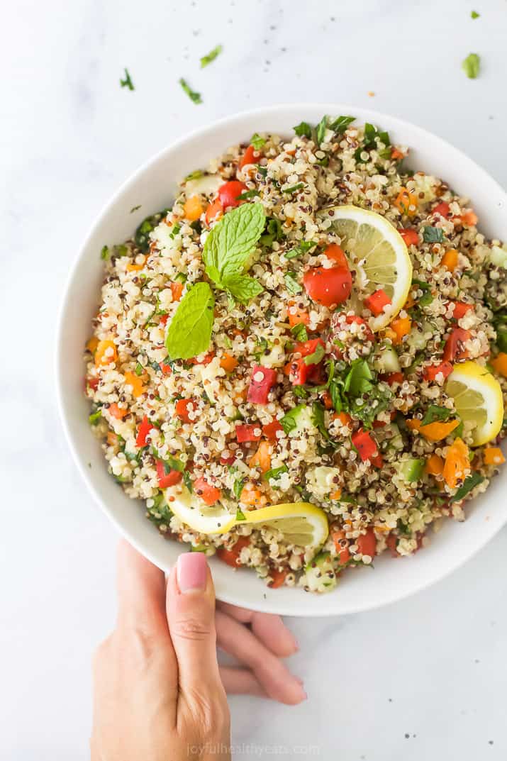 Refreshing 20 minute Quinoa Tabbouleh Salad | Tabbouleh Salad Recipe