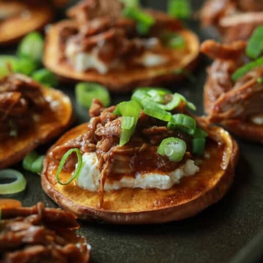 Image of BBQ Pulled Pork Sweet Potato Bites