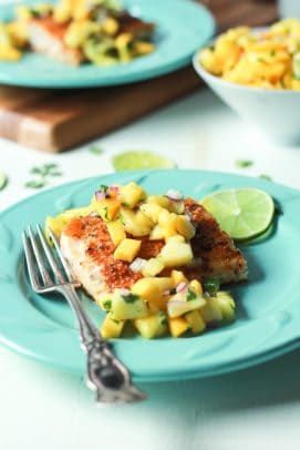 Cajun Mahi Mahi with Mango Pineapple Salsa