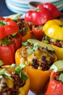 Image of Southwestern Turkey Quinoa Stuffed Peppers