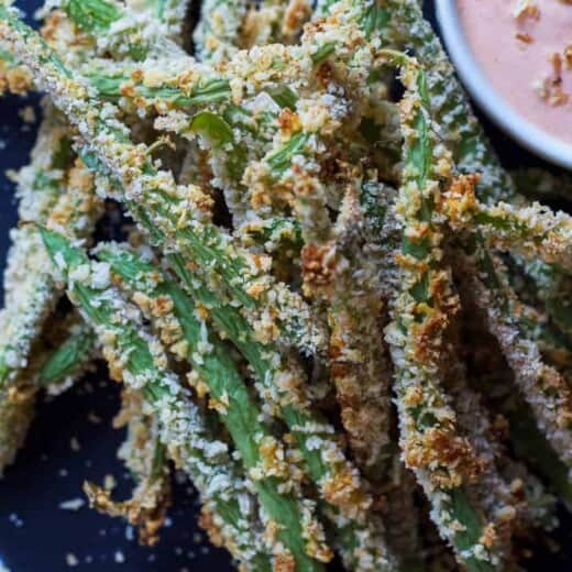 Crispy Baked Green Bean Fries with Creamy Sriracha Sauce-6