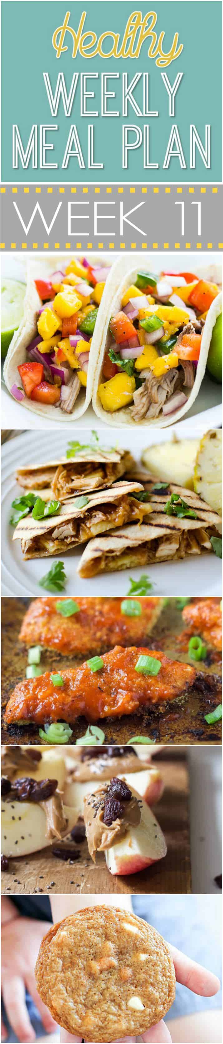 Our Healthy Meal Plan will help you navigate through the next week of meals to make school nights easy and healthy and something your family will absolutely love! Everything you need is in this meal plan, breakfast, lunch, dinner, snack, and desert for the week! | joyfulhealthyeats.com #recipes