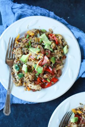 Image of Healthy One Pot Mexican Quinoa Casserole on a Plate