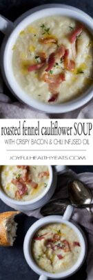 Roasted Cauliflower Bacon Soup Recipe