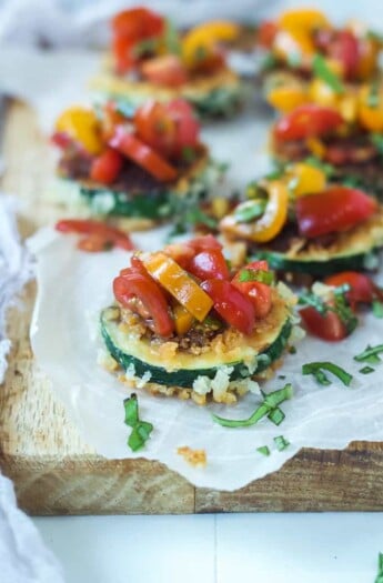 Image of Skinny Bruschetta Zucchini Chips