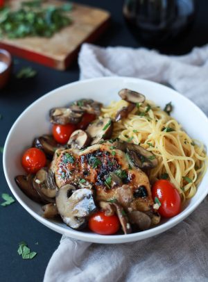 Image of Chicken Marsala with Blistered Tomatoes