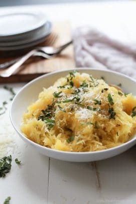 Image of Parmesan Herb Microwave Spaghetti Squash