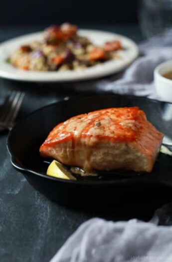 Perfectly Pan Seared Salmon topped with a nutty Brown Butter Sauce with subtle hints of fresh sage and nutmeg. | joyfulhealthyeats.com #glutenfree #paleo Easy Healthy Recipes