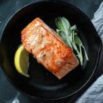 Pan Seared Salmon with Sage Brown Butter Sauce-6