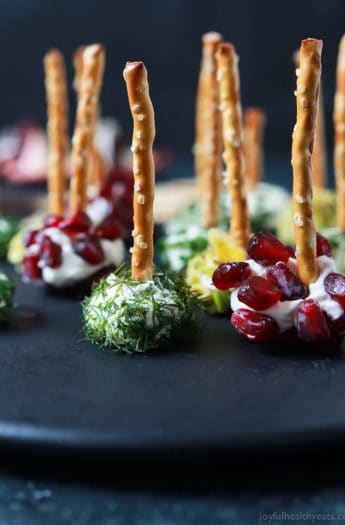 assorted holiday goat cheese balls