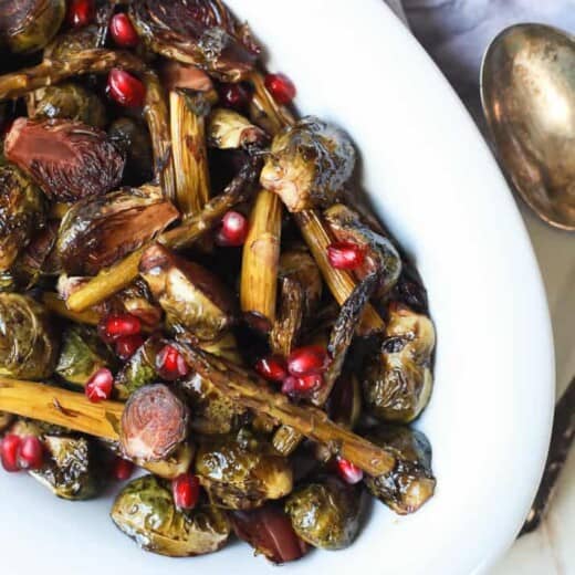 Balsamic Roasted Brussels Sprouts with Pomegranate Seeds - web-4