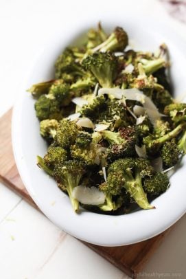 roasted broccoli with lemon parmesan butter sauce