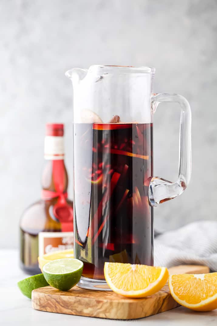 full pitcher of the ultimate holiday sangria