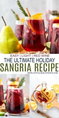 pinterest image for the ultimate holiday sangria recipe