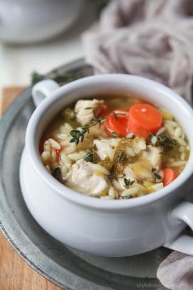 Light Lemon Chicken Orzo Soup - web-3