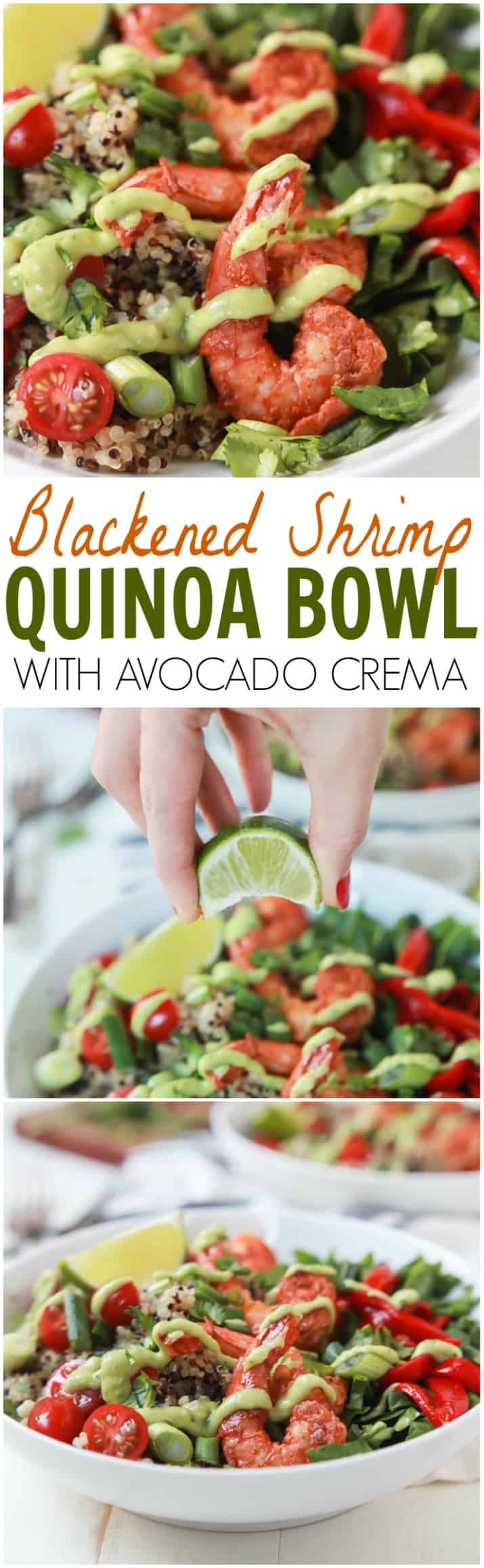 Title Image for Blackened Shrimp Quinoa Bowl with Avocado Crema