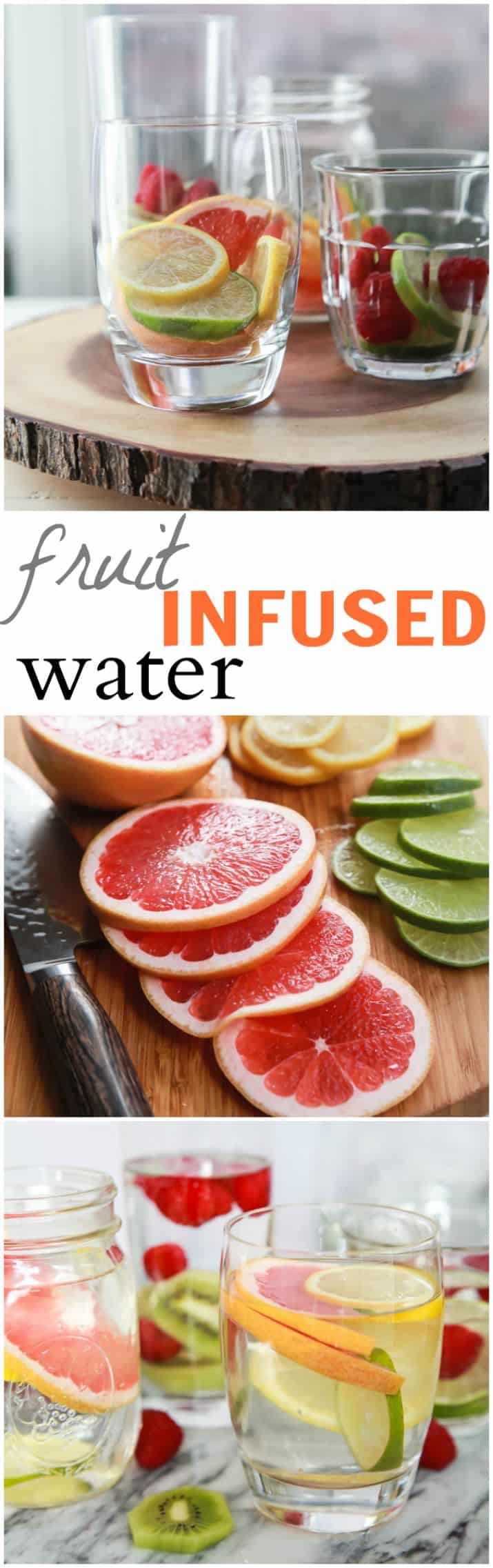 Fruit Infused Water recipe collage