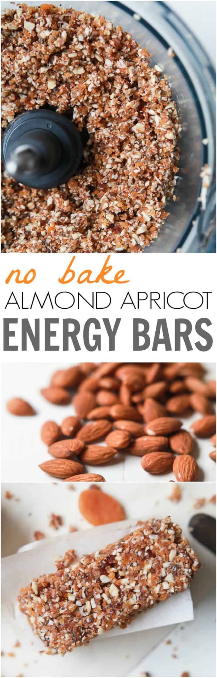 No Bake Apricot Almond Energy Bars - a great quick, easy and healthy snack option for a mid-day boost or post-workout snack. Takes 5 minutes to make! | joyfulhealthyeats.com #glutenfree #ad