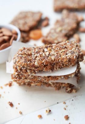 Image of No Bake Apricot & Almond Energy Bars, Stacked